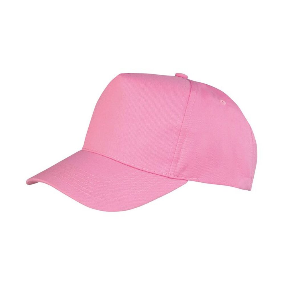 Result Headwear Boston 5 Panel Polycotton Baseball Cap / Pink